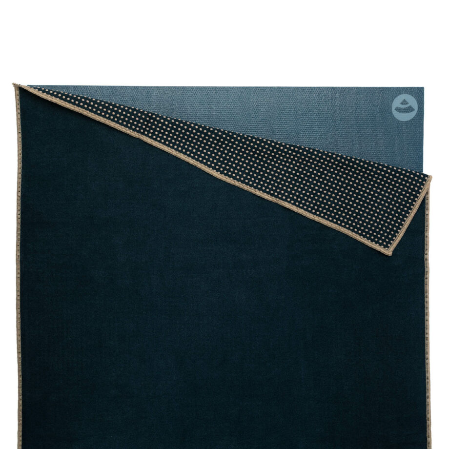 serviette de yoga grip bleu