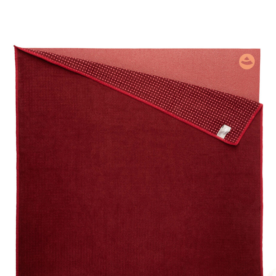 serviette de yoga grip rouge