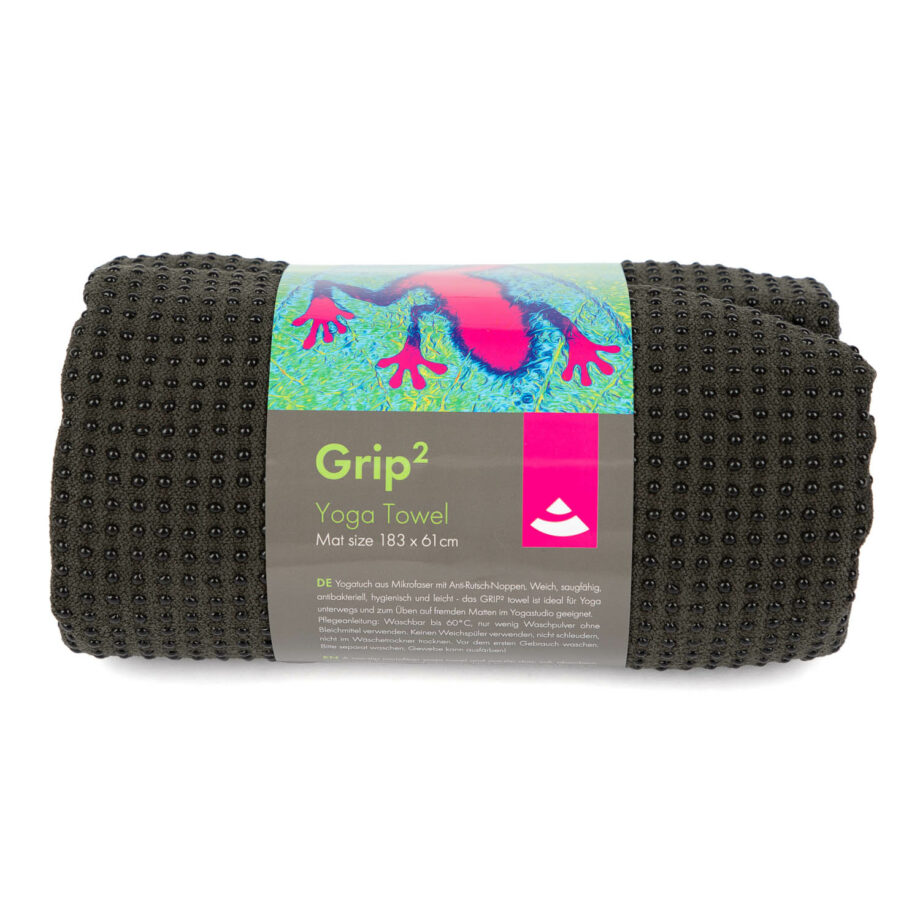 serviette de yoga grip anthracite