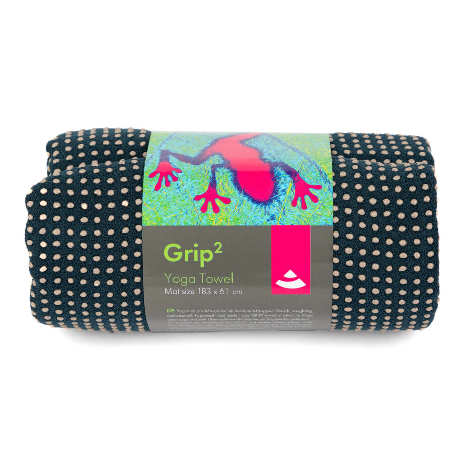 serviette de yoga grip bleu