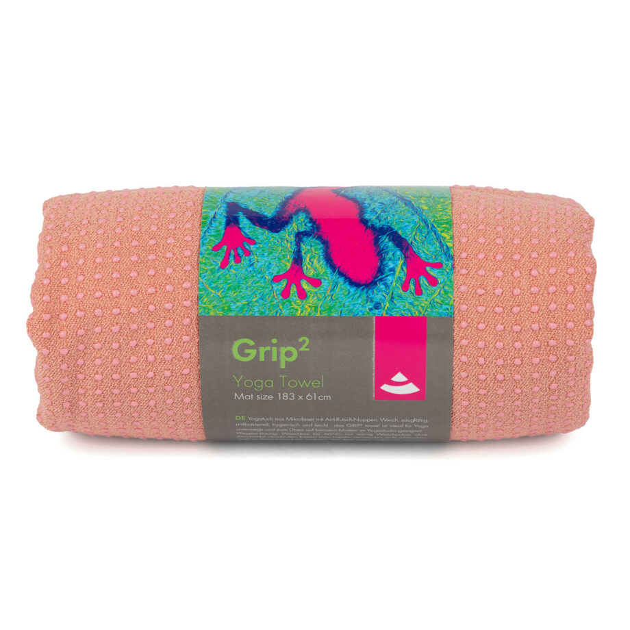 serviette de yoga grip rose