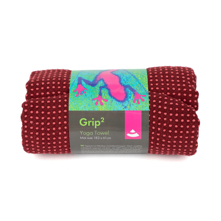 serviette de yoga grip rouge