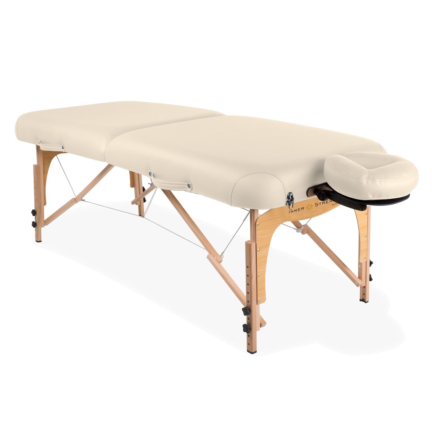 Table de massage pliante 2 zones en bois avec panneau reiki +