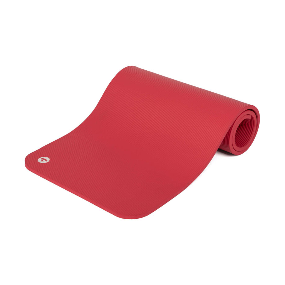 tapis de gymnastique fitness et pilates rouge