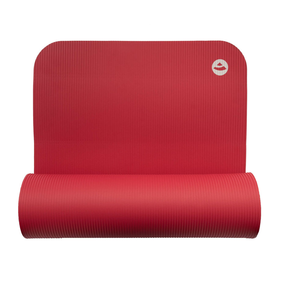 tapis de gymnastique fitness et pilates rouge