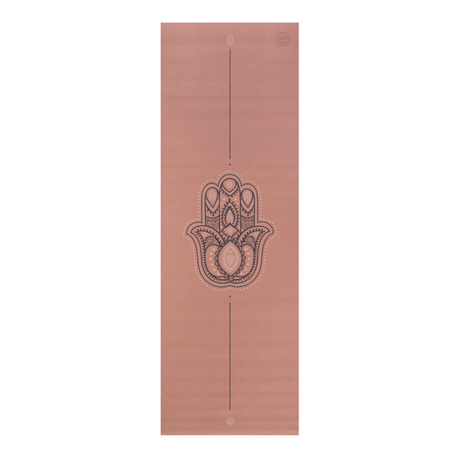 tapis de yoga hamsa hand rose