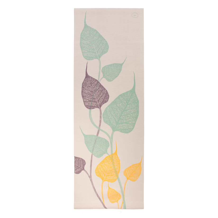 tapis de yoga leaves 3c creme