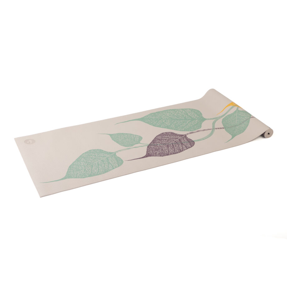 tapis de yoga leaves 3c creme