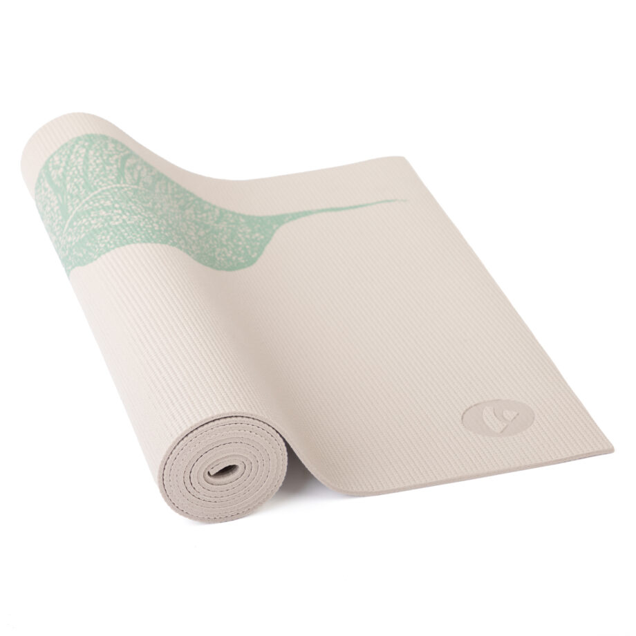 tapis de yoga leaves 3c creme